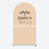 Aperturee - Aperturee First Lap Race Theme Sweet Birthday Arch Backdrop